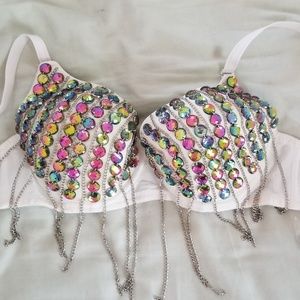 White rave bra
